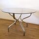 Table en verre fumé années 70