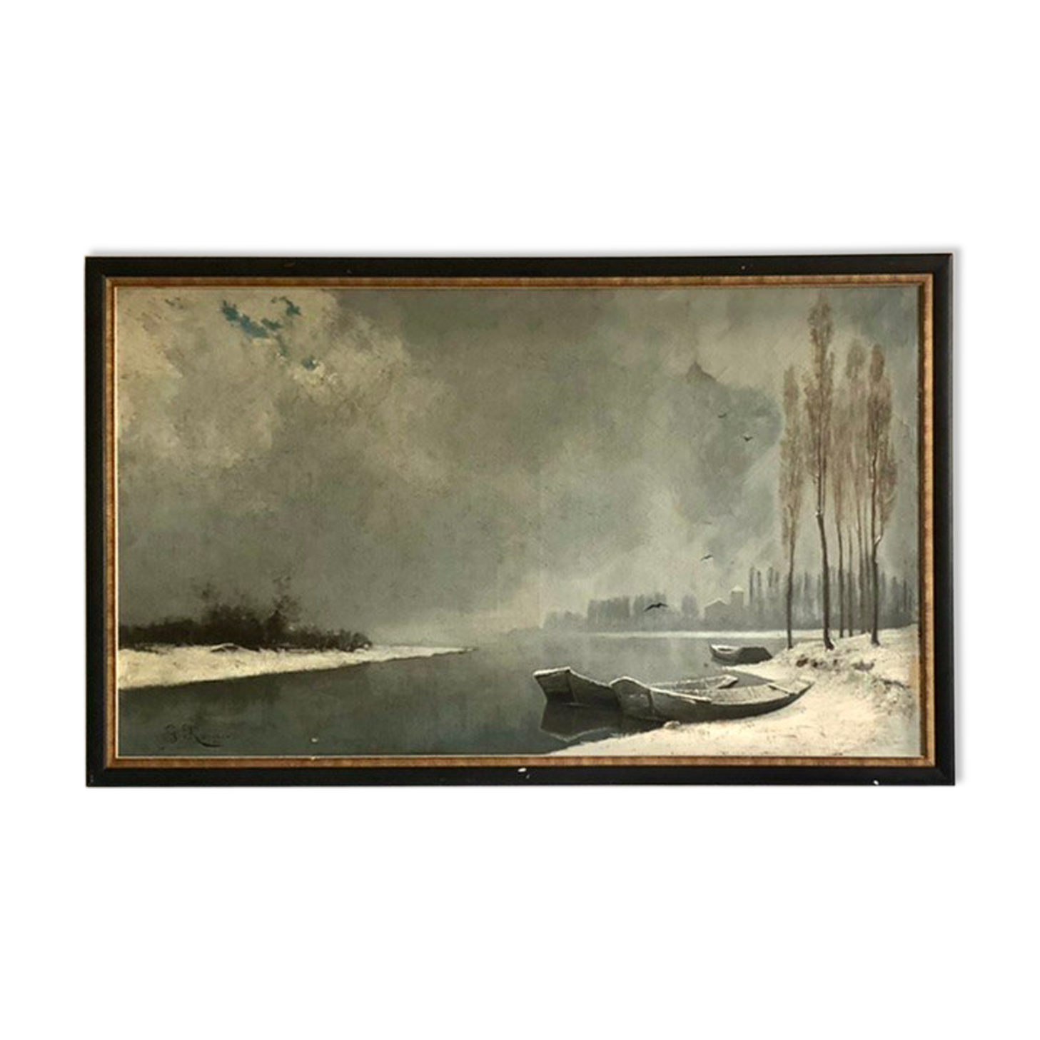 Painting XIXth framed