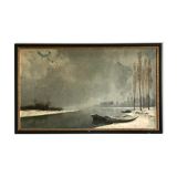 Painting XIXth framed