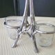 Saleron double en métal argenté Christofle   Art Nouveau
