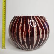 Vintage zebra vase, Soisy art glassware on school