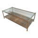 Grande table basse chromée