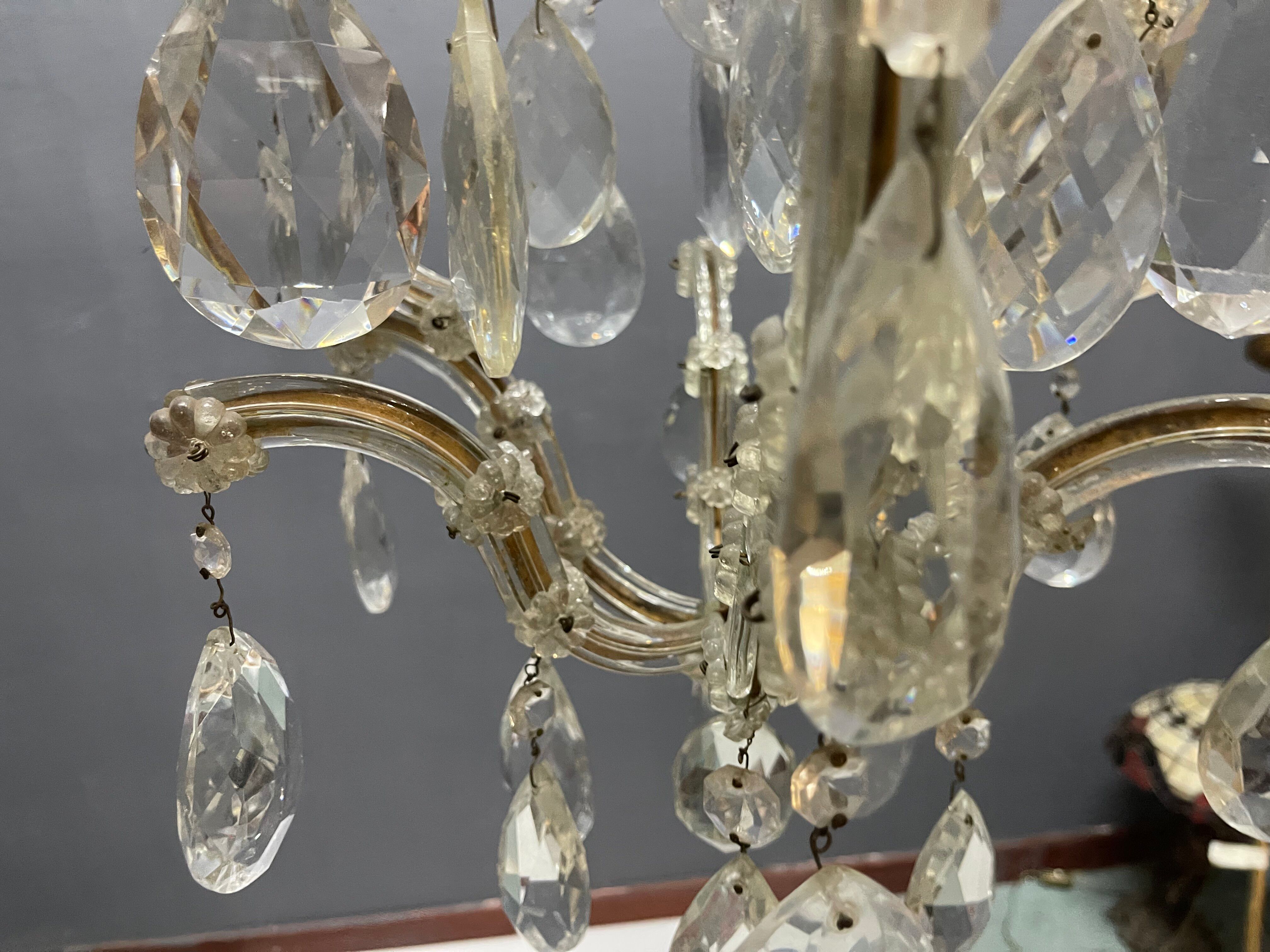 Vintage Maria Theresa Crystal Chandelier, 1950s