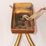 Wall lamp with 2 branches L 30 cm - H 30 cm - Size of embossed and white screen-printed glasses: H 15