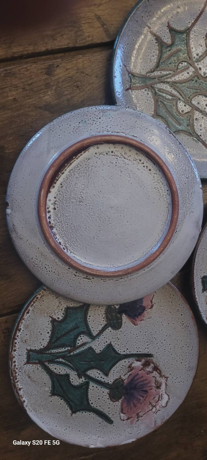 Assiettes Felix Céram Vallauris 60's