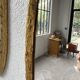 Pair of oval mirrors 1900 gilded stucco
