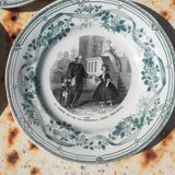 3 plates Creil-Montereau religious theme