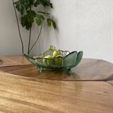 Tinted glass “leaf” dish