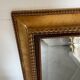 Mirror gilded frame black net and beveled ice used