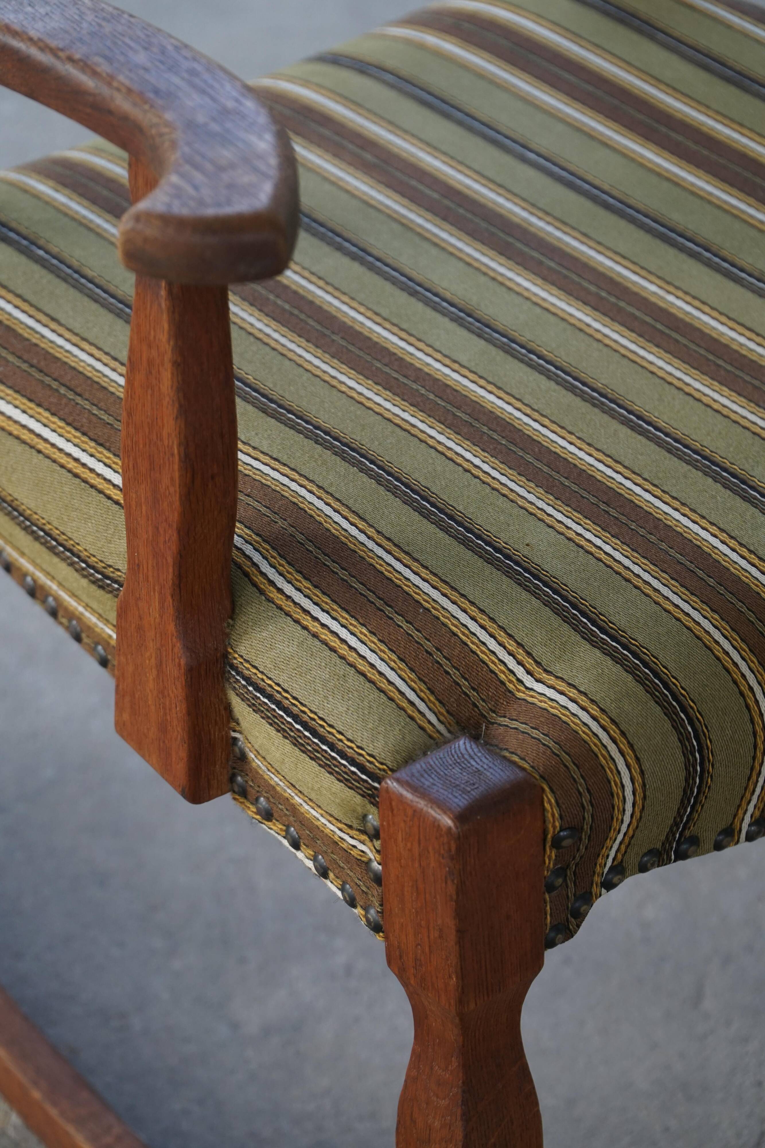 Chaise à bascule en Oak, modernité danoise du milieu du siècle, Henning Kjærnulf, 1960s