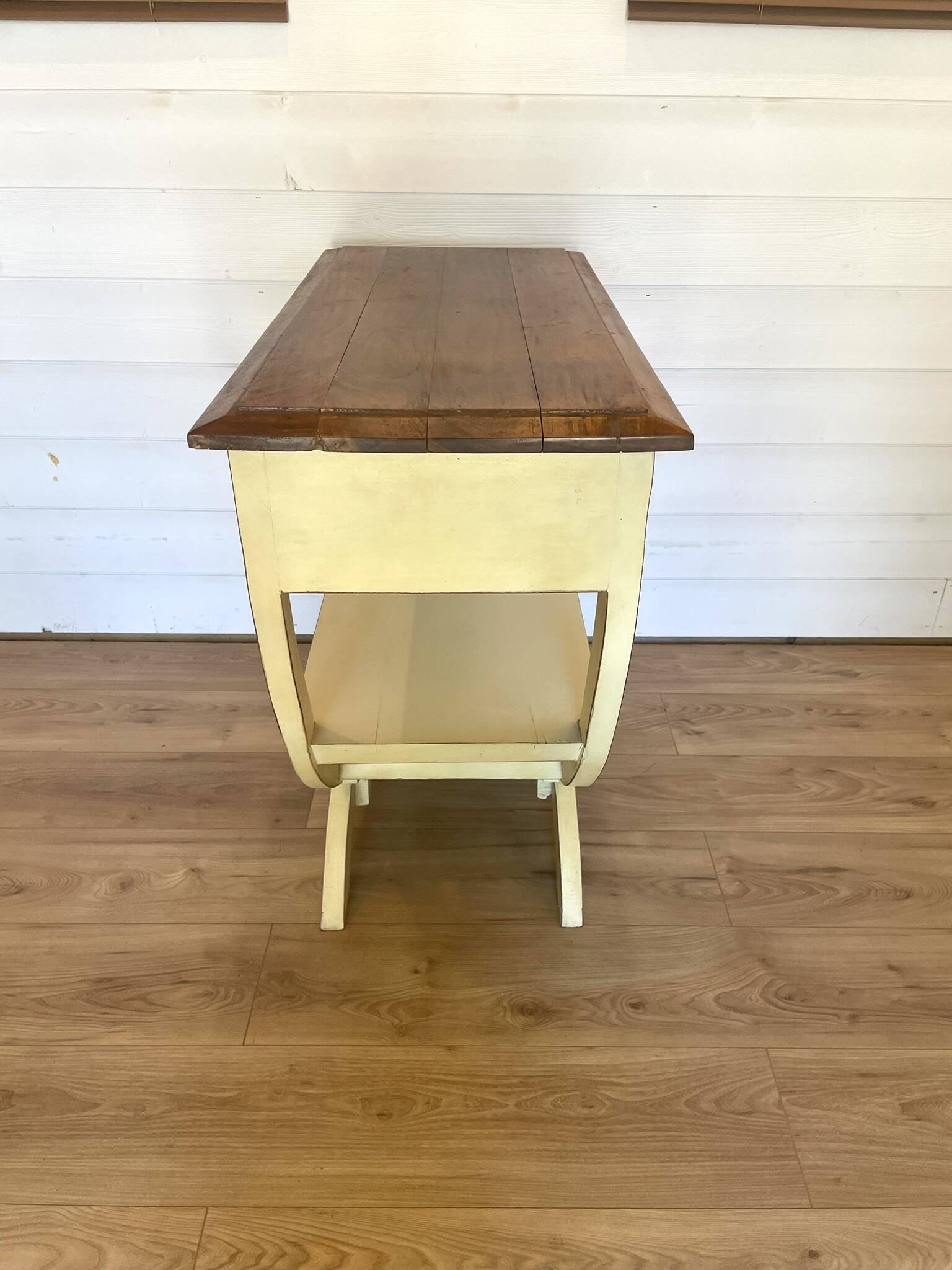 Vintage Style Directoire Console Table / Patinated Centre Table - Legs in