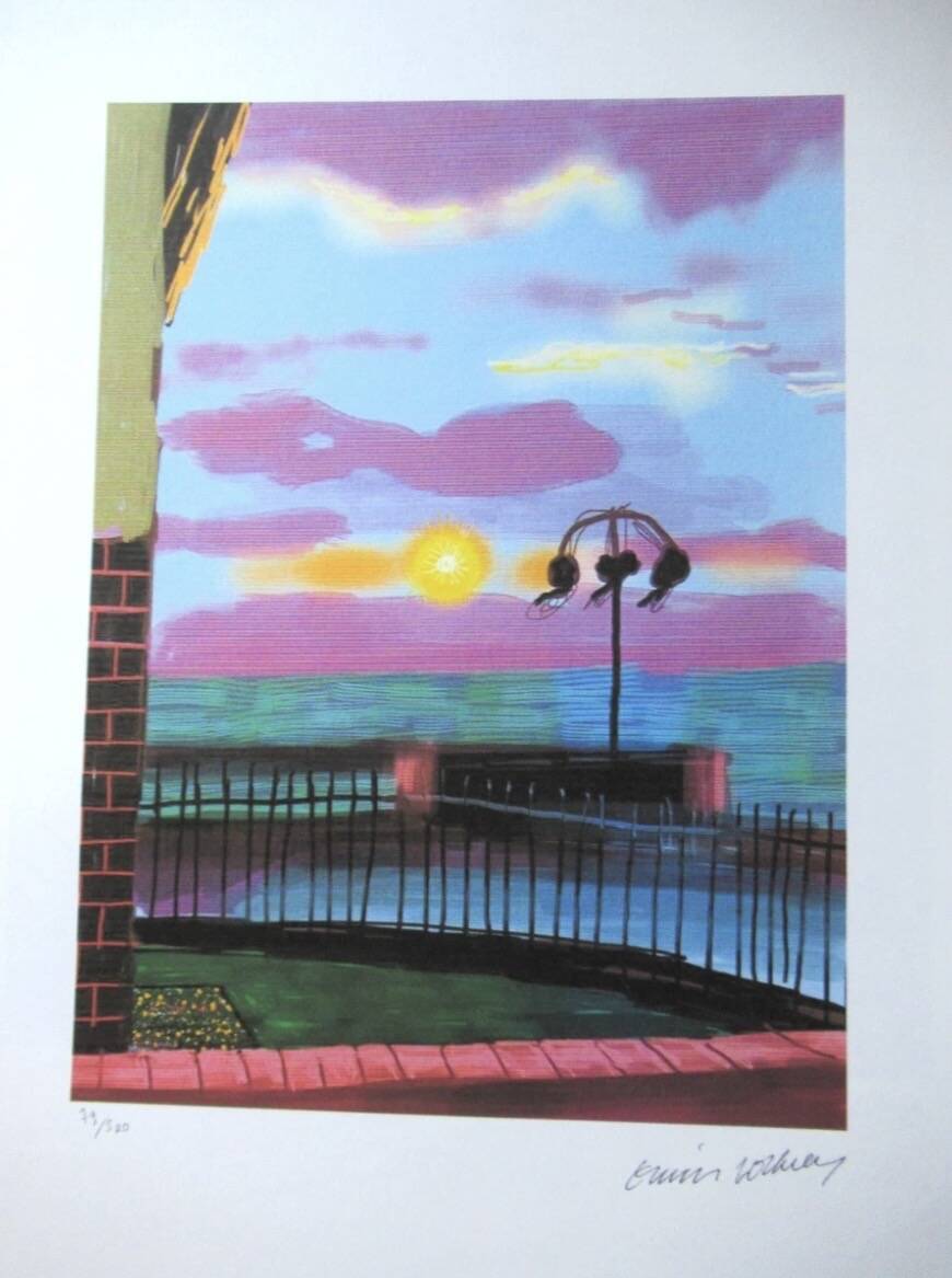 Lithograph by David Hockney, signed and numbered.