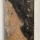 Huile sur toile portrait femme bijoux