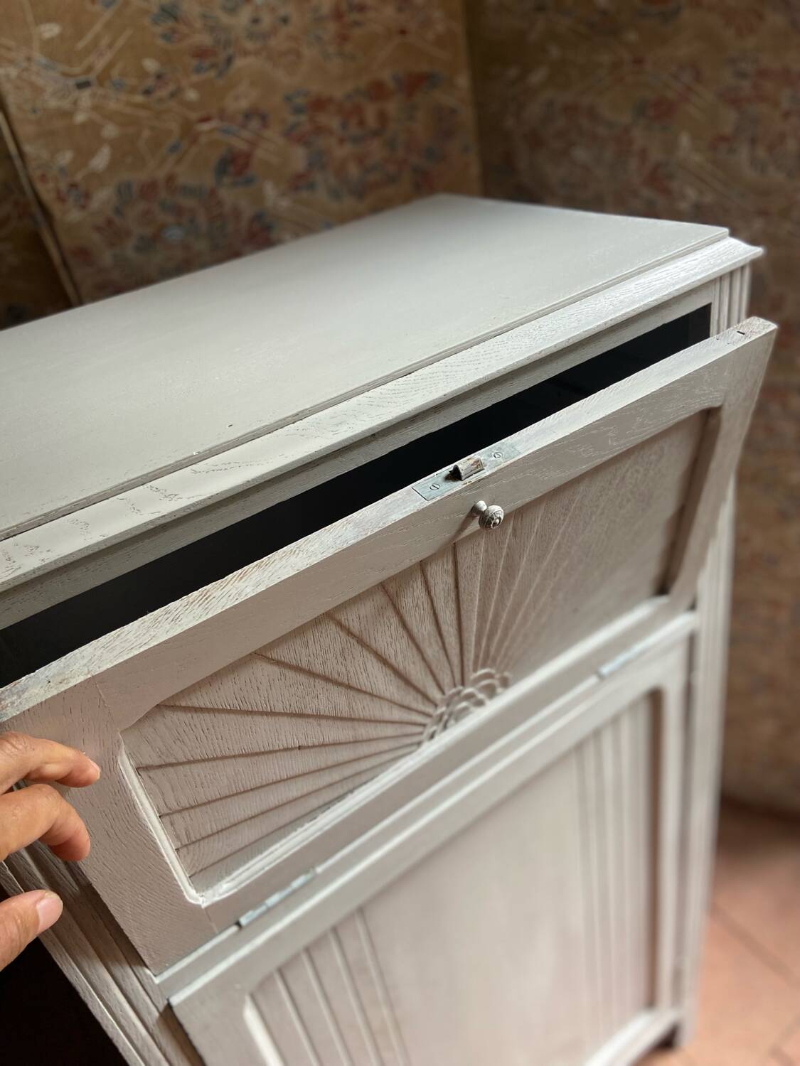 Antique Art Deco cream buffet