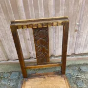 Vintage Art Deco chair in carved oak from the 1930s.