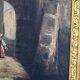 19th century painting, oil on canvas, interior decor of a lively village