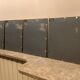 4 old large picture frames metal curved glass
