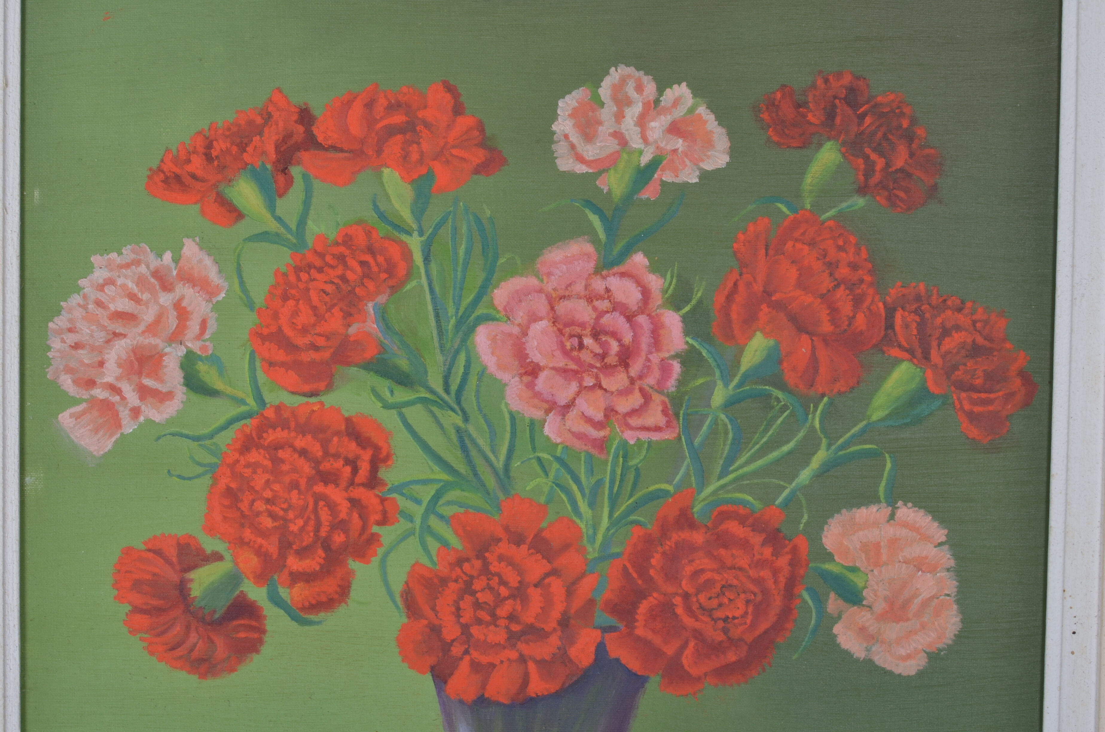 Still life bouquet of carnations
