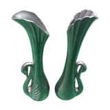 Duo of vases "swan"