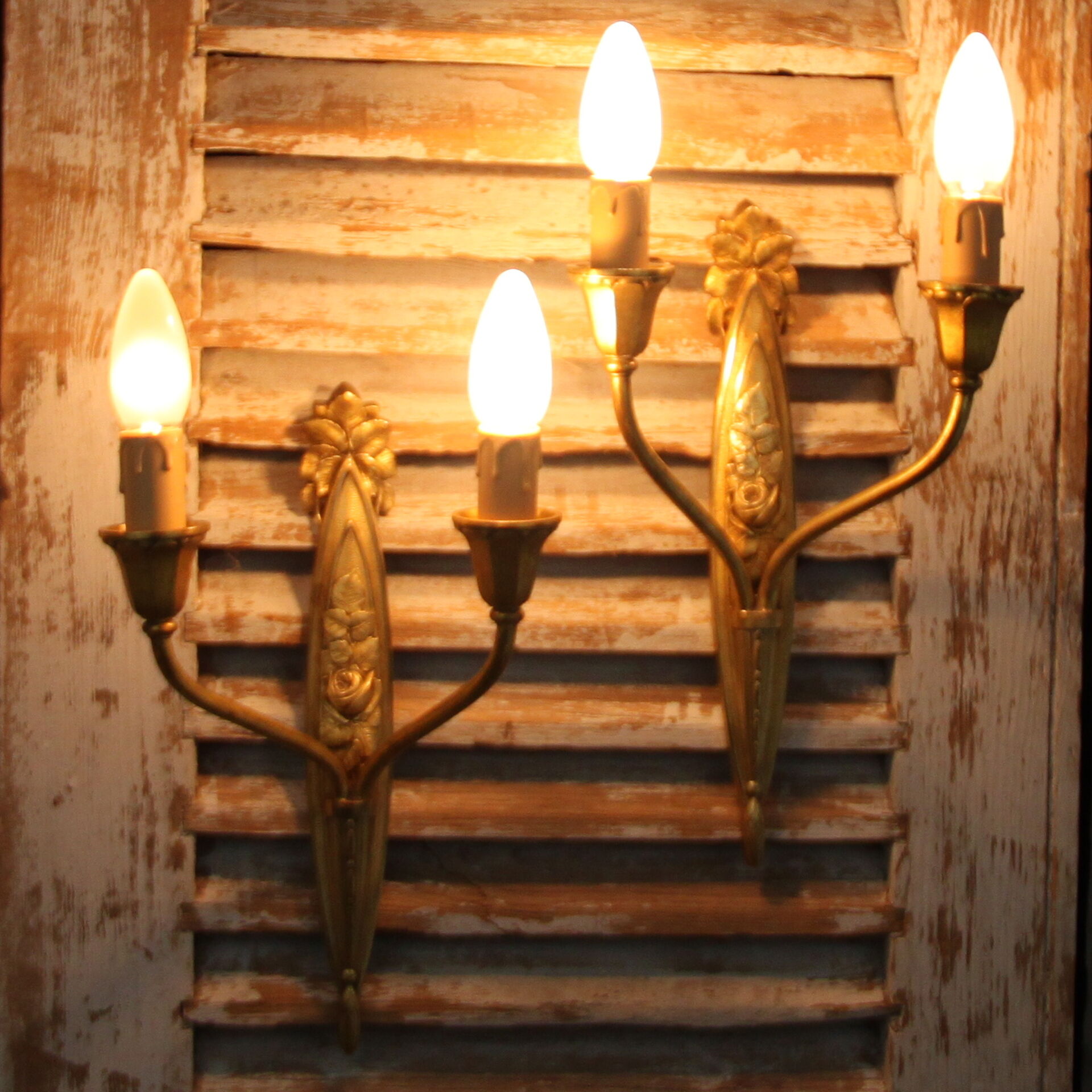 Pair of  art deco wall lamps