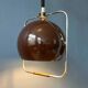 Vintage brown GEPO suspension | Space Age light fixture | Mid-Century Modern ceiling light