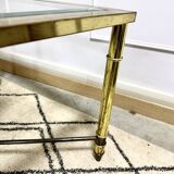 Brass coffee table glass tray