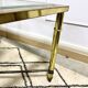 Table basse laiton plateau verre