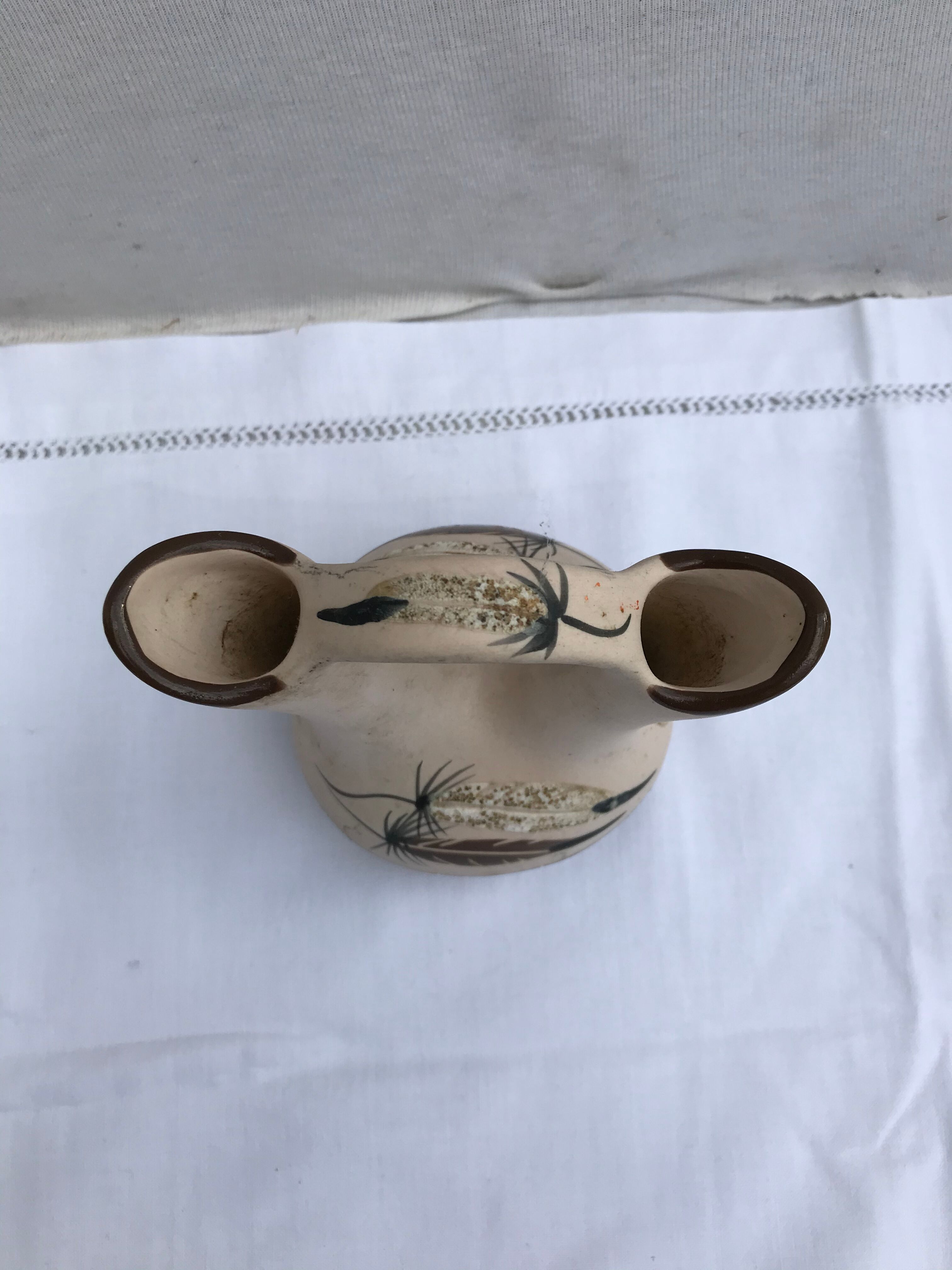 Ancient vase soliflore double betty selly 1959 vintage ceramics