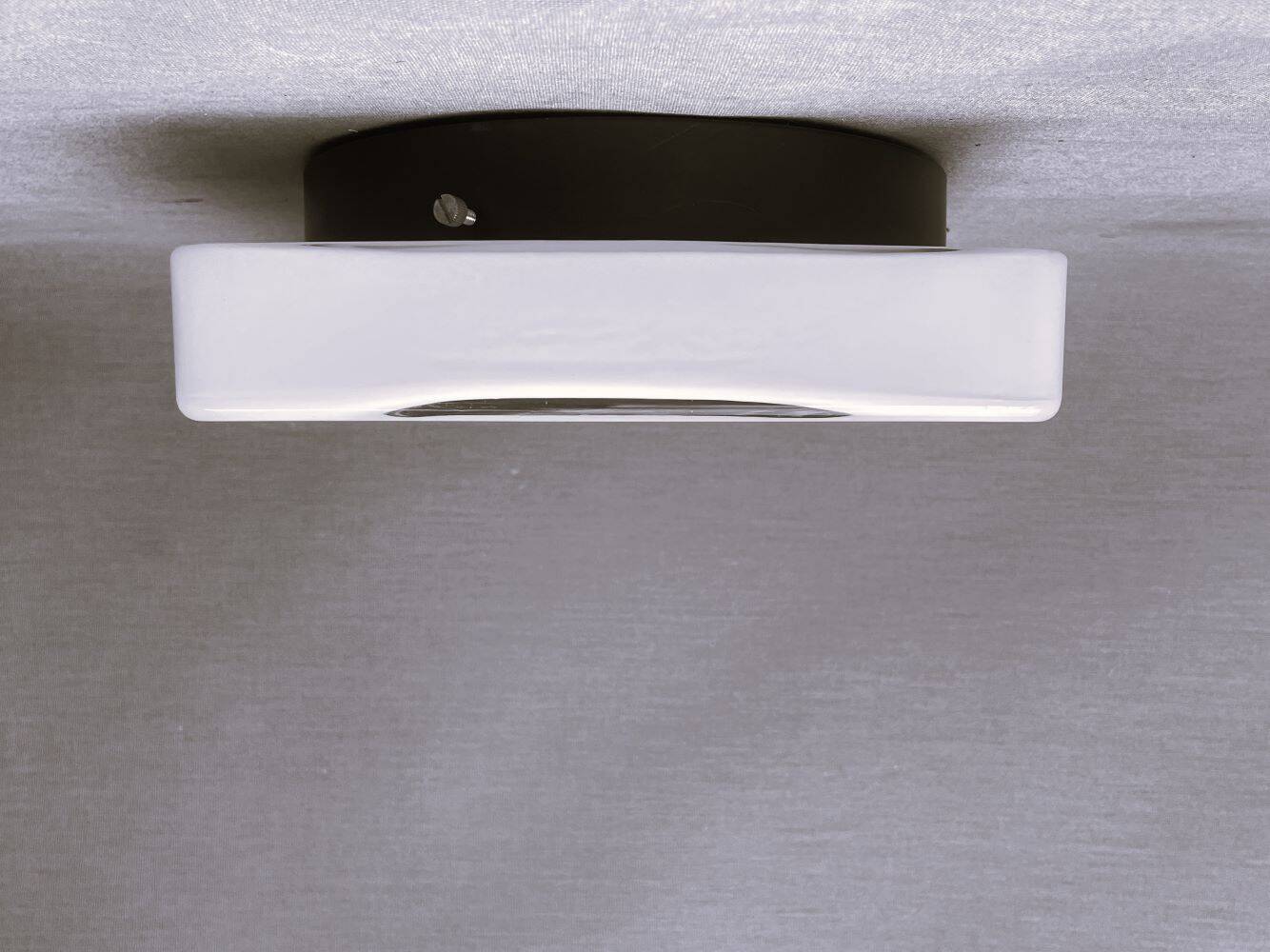 White  glass flush mount ceiling or wall lamp