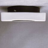 White  glass flush mount ceiling or wall lamp