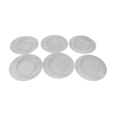 6 assiettes à desserts de chez duralex en verre transparent