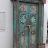 Porte Indienne Ancienne en Vieux Teck