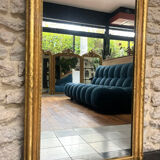 Antique Louis-Philippe mirror 158/74cm gilded with gold leaf, mercury.