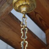 Louis XV style chandelier in bronze with 3 arms of light.