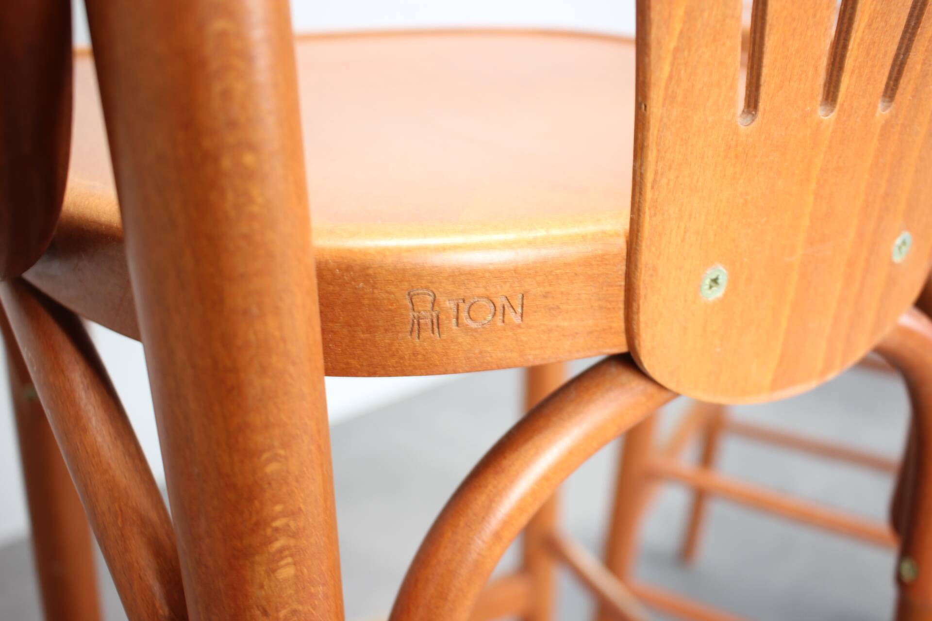 Set of 2 Vintage Bar Stools by TON, 1980