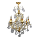 Lustrous Gold Bronze & Bohemian Crystal with Six Lights Louis XV * Lucien GAU