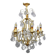 Lustrous Gold Bronze & Bohemian Crystal with Six Lights Louis XV * Lucien GAU