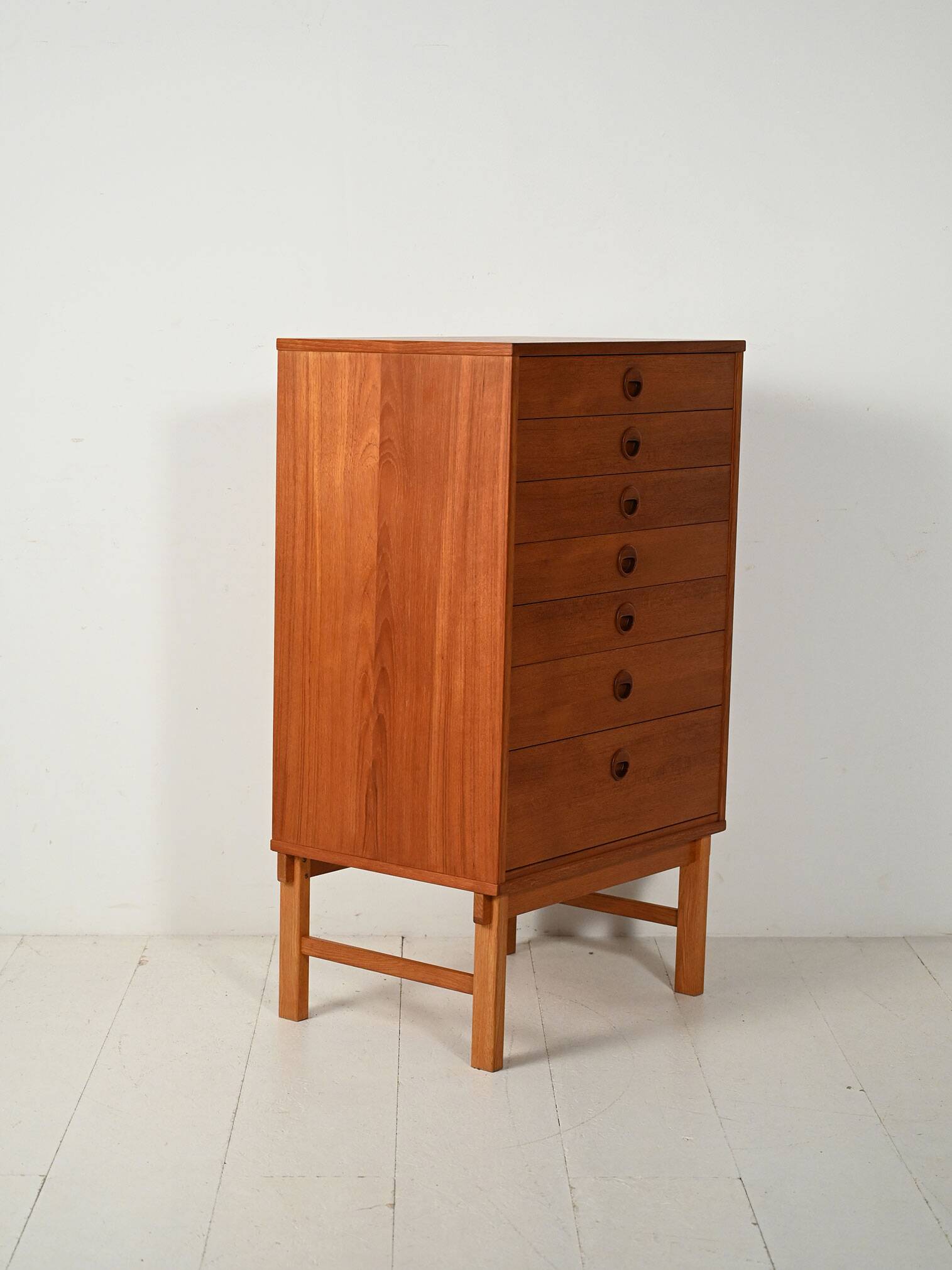Commode scandinave en teck à 6 tiroirs, années 1960