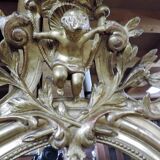 Large mirror oval time Napoléon III 73x121cm