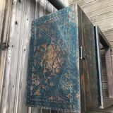 Metal-encrustation wood box