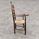 Early 20th century handcrafted and carved highback / ladder back chairs /