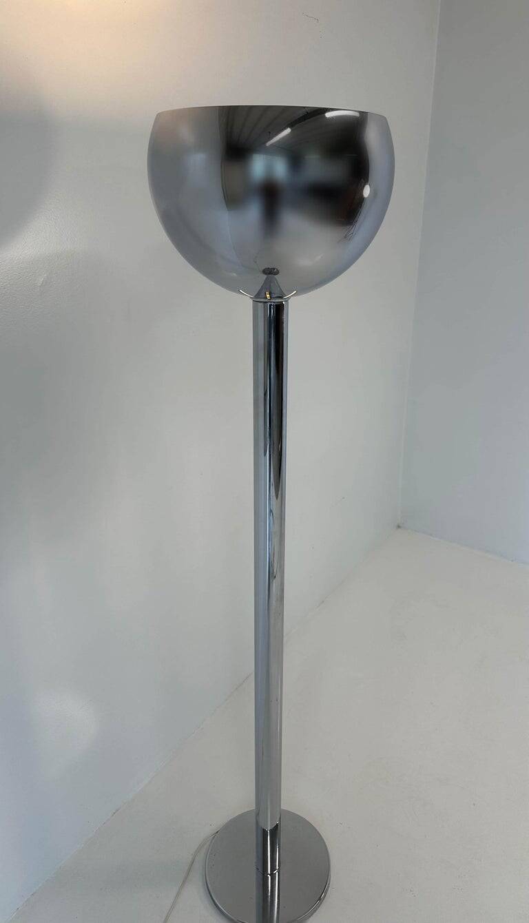 Chrome floor lamp AM2Z by Franco Albini for Nemo Lighting, 1970