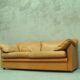 Swedish aniline leather sofa from IRE AB Skillingaryd Mobel, 1970s
