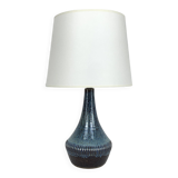 Danish table lamp in blue ceramic, Soholm Stentøj, Scandinavian Denmark