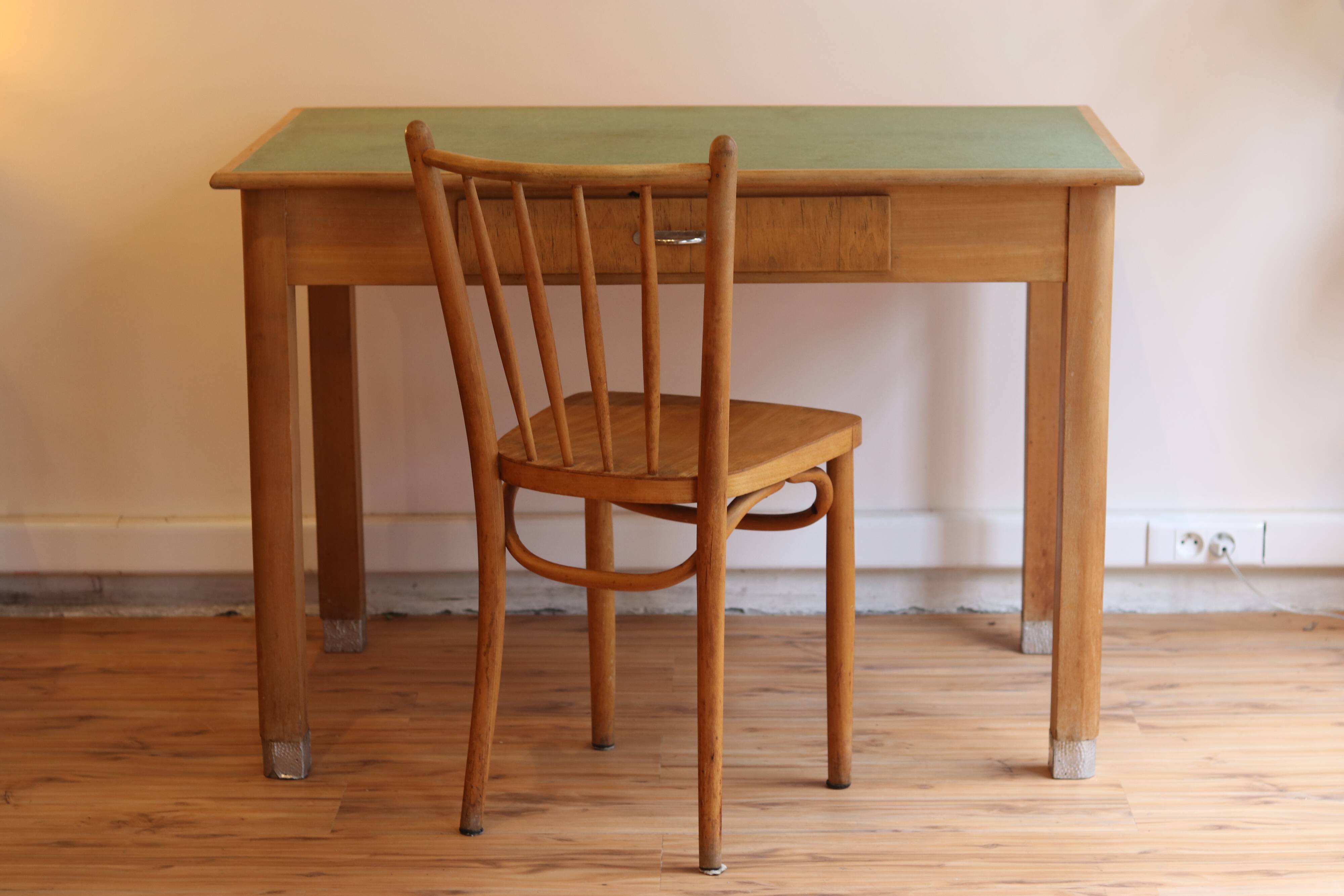 Light wood kitchen or office table, 1930s-40s