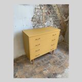 Vintage ochre chest of drawers