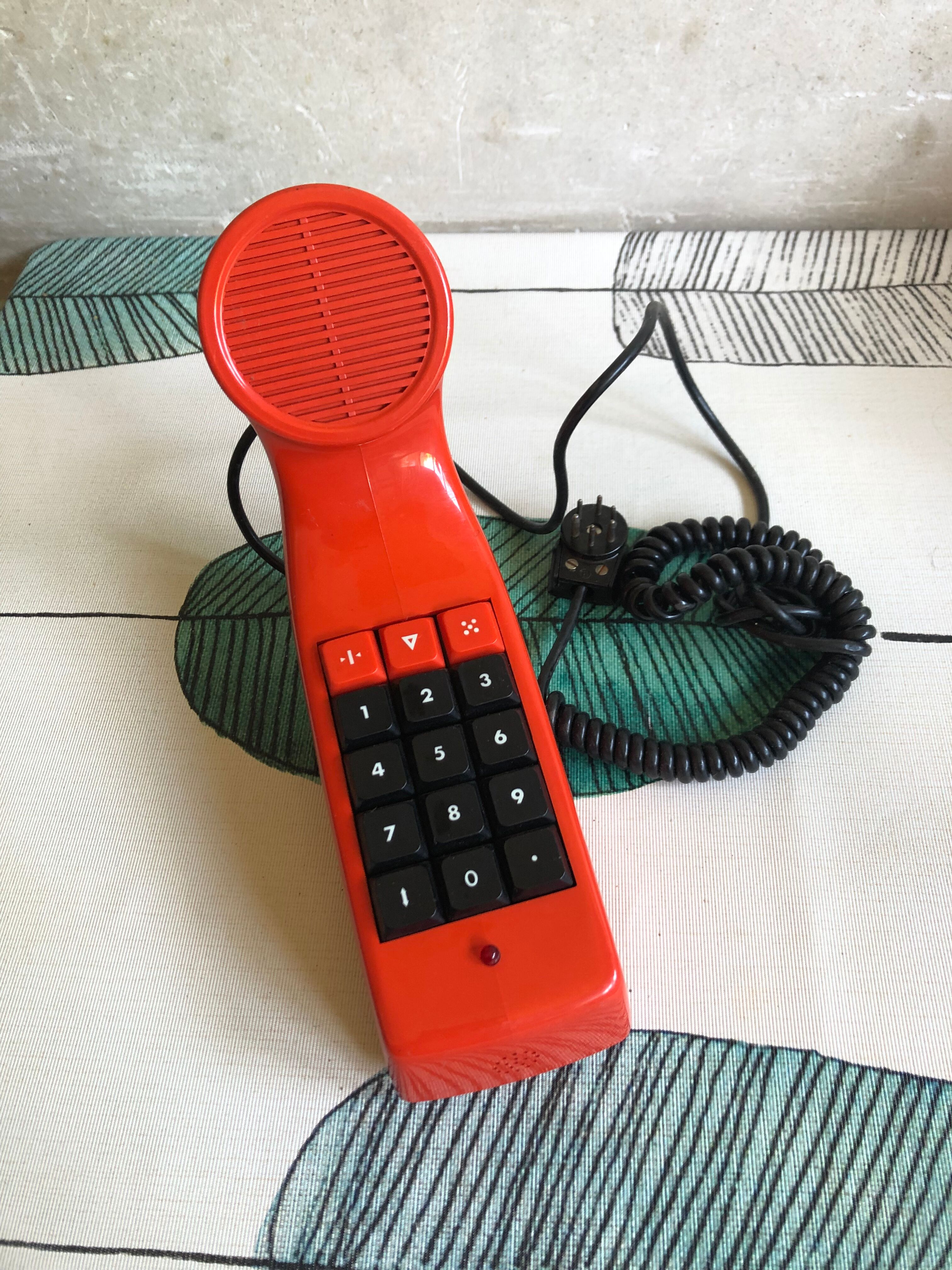 Orange phone ABS Made in Sweden Vintage 70s