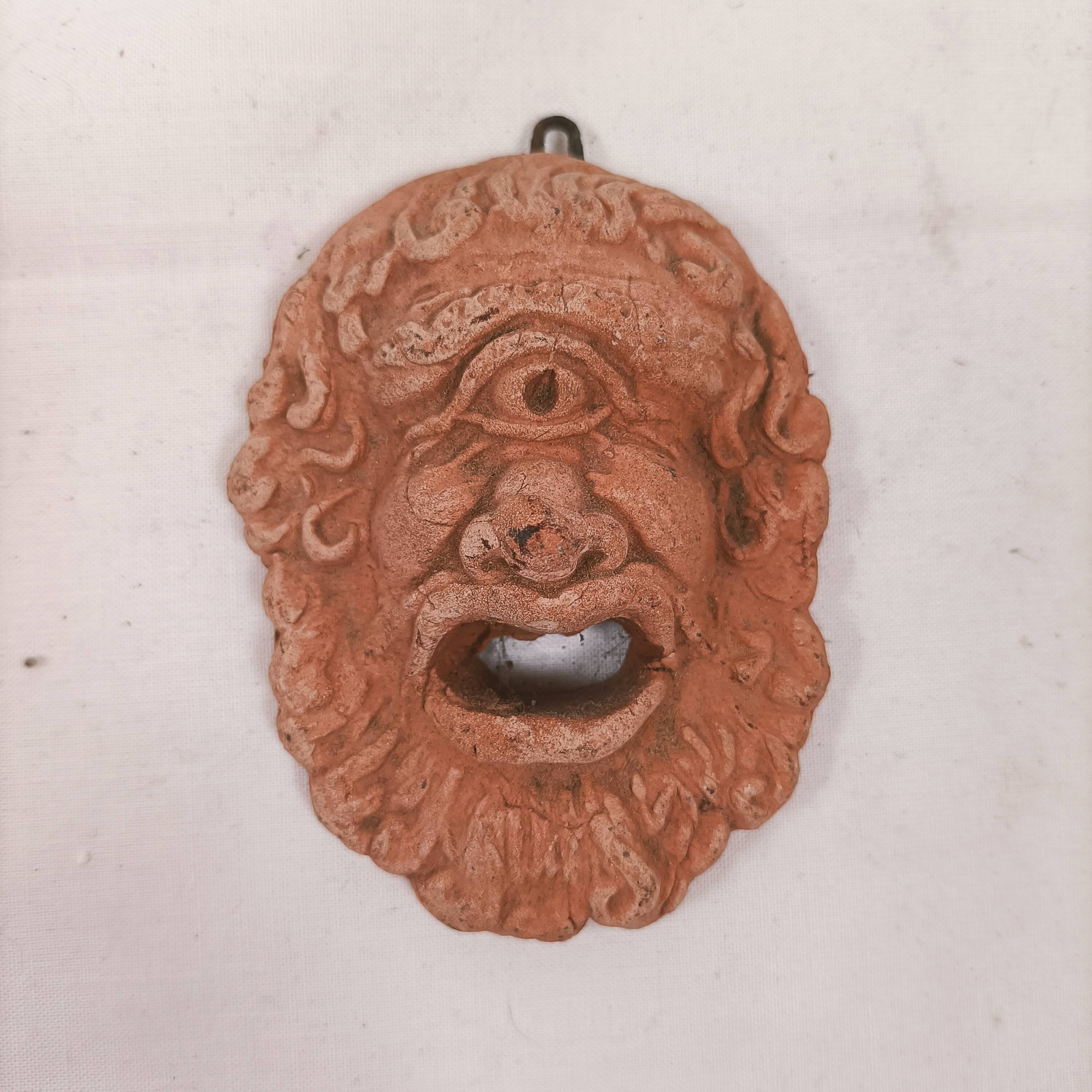 Terracotta mask Cyclops Greek mythology Z033