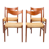 Set of 5 Mid-Century Teak Chairs by Arne Wahl Iversen, Denmark, 1960s