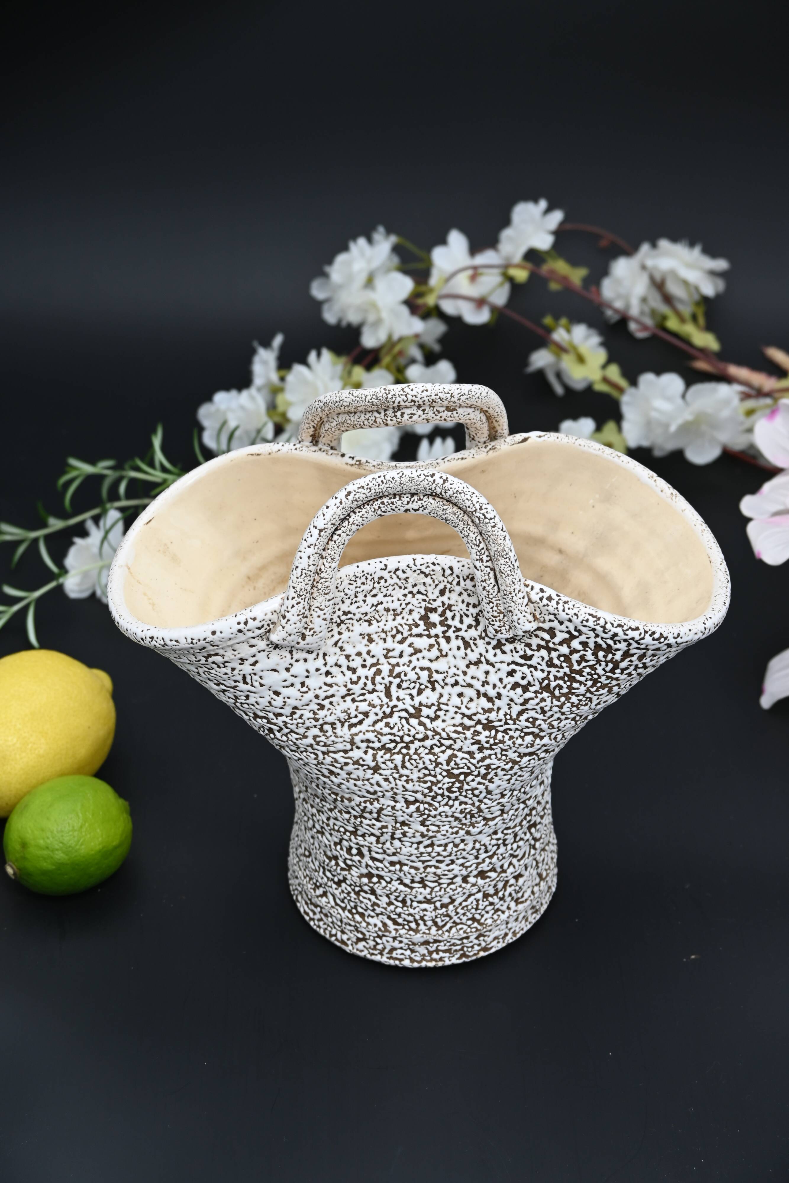 Basket, ceramic vase